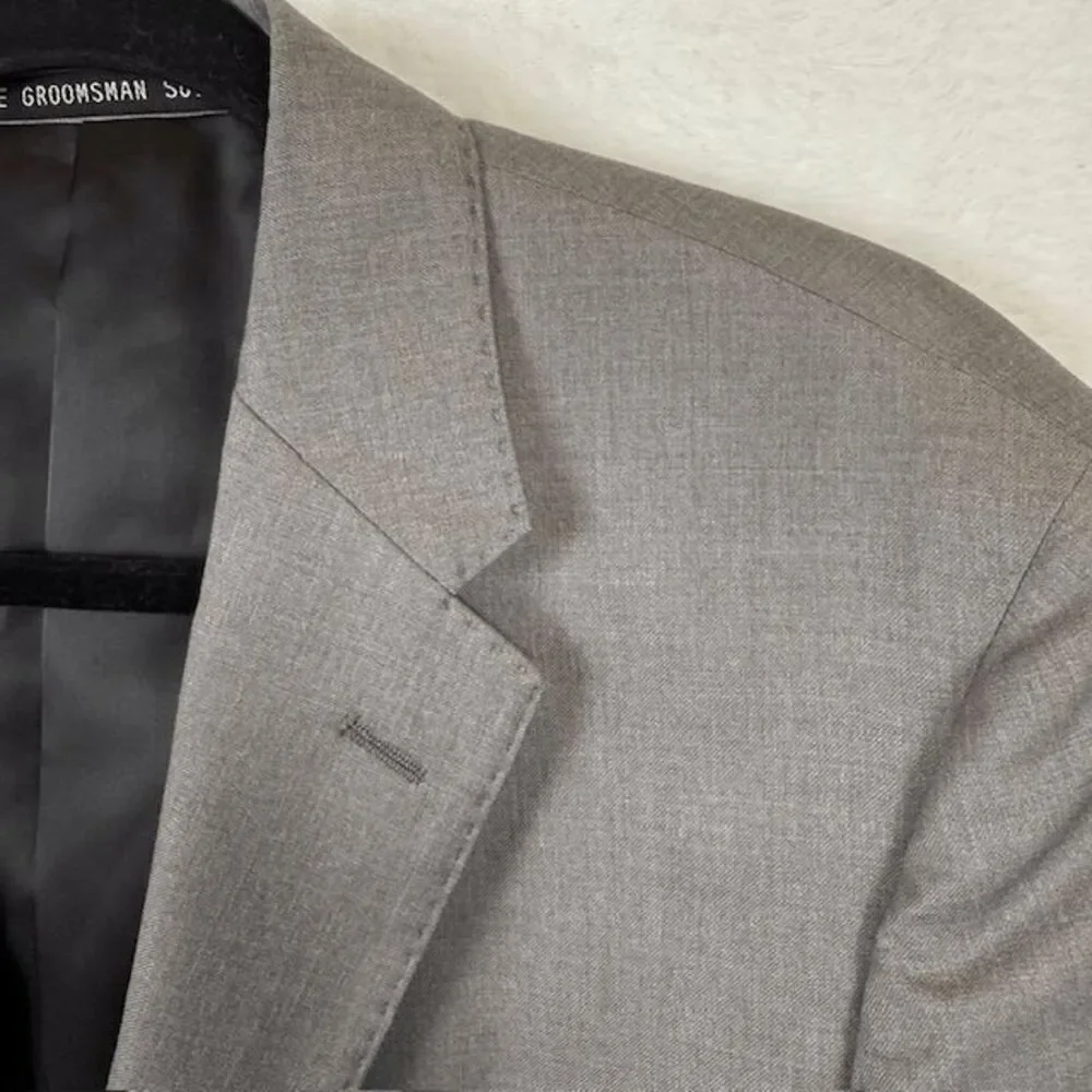 NWT The Suit‎ Shop Textured Gray Suit Jacket Slim Size 38 R